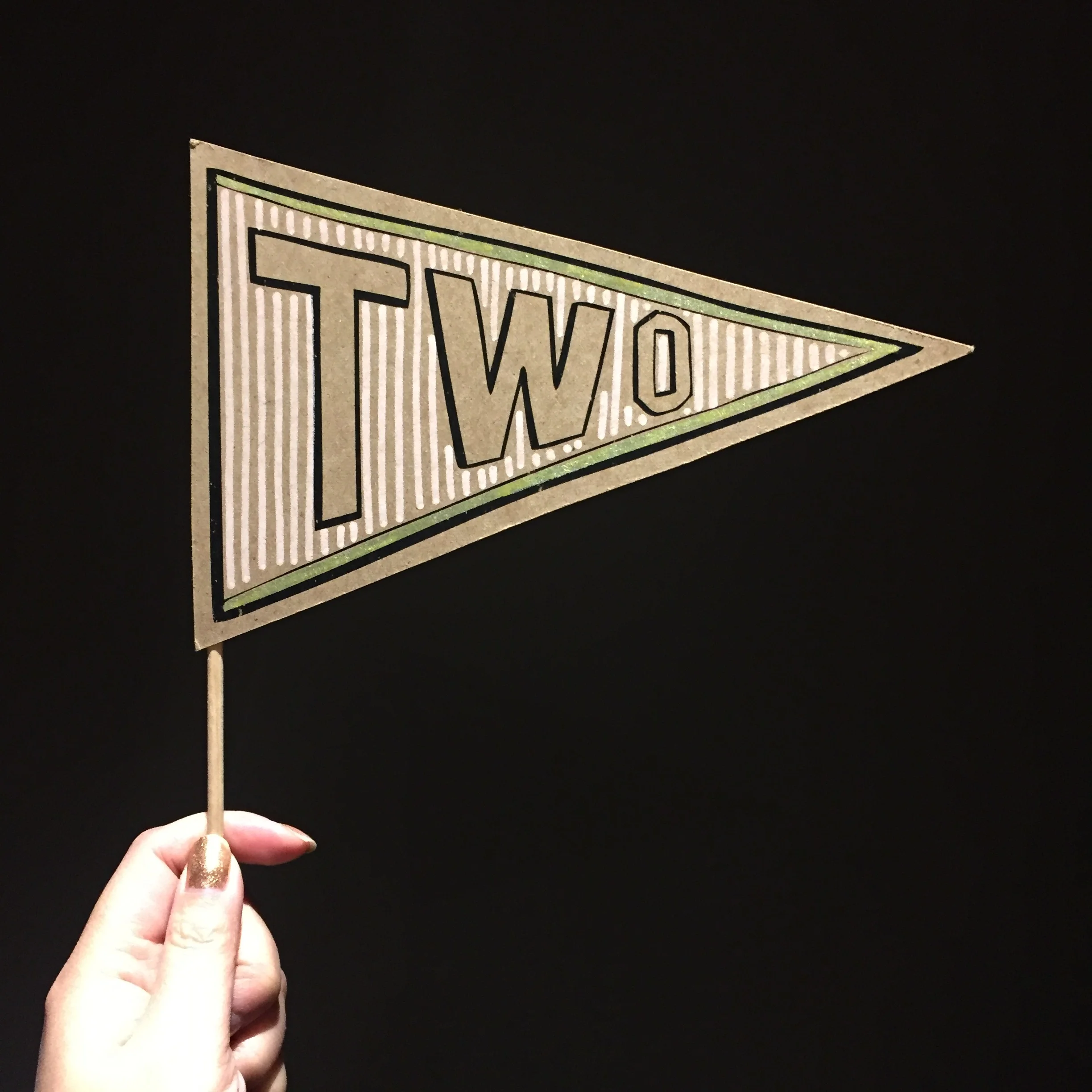 TWO Flag - 2nd Birthday Posecards™®