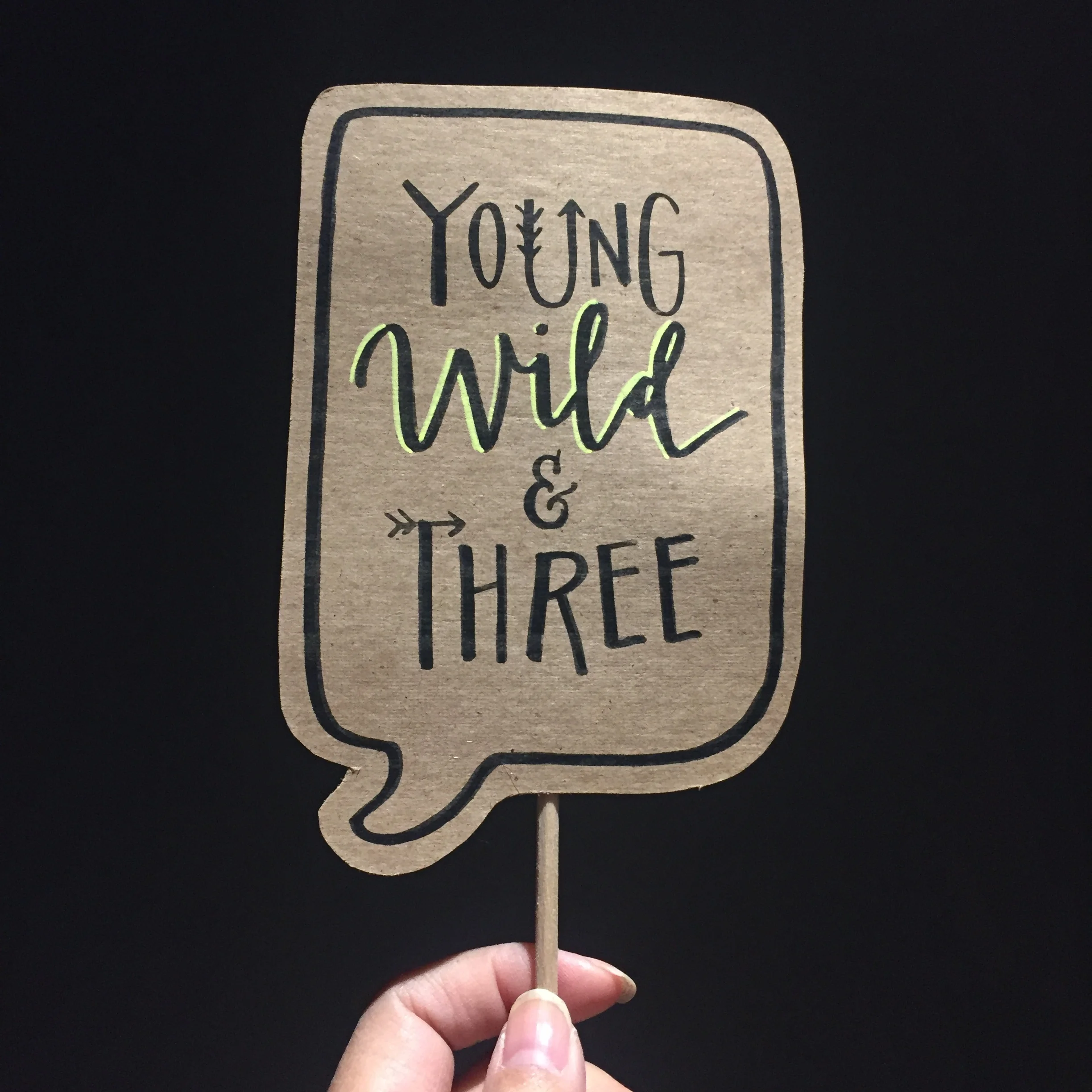 Young, Wild and THREE! - 3rd Birthday Posecards™®