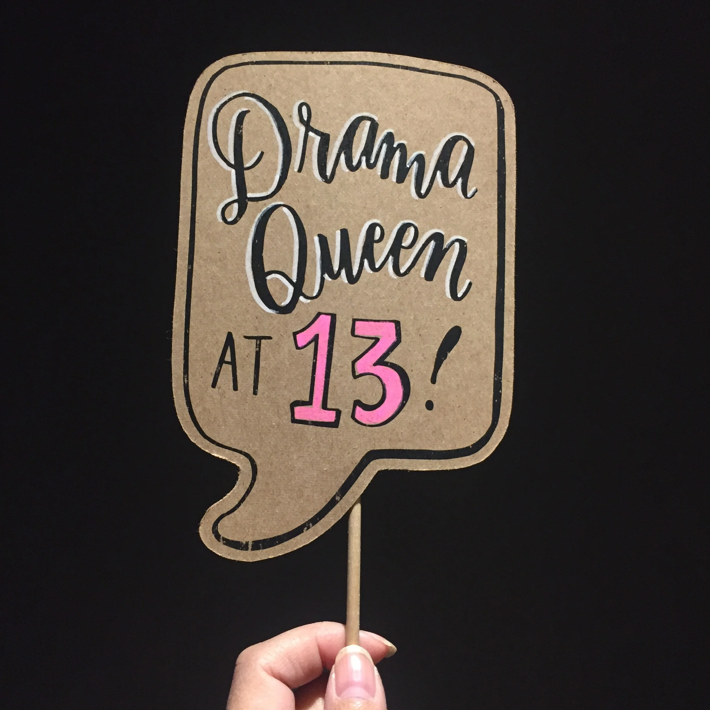 Drama Queen at 13!  13th Birthday Posecards™®