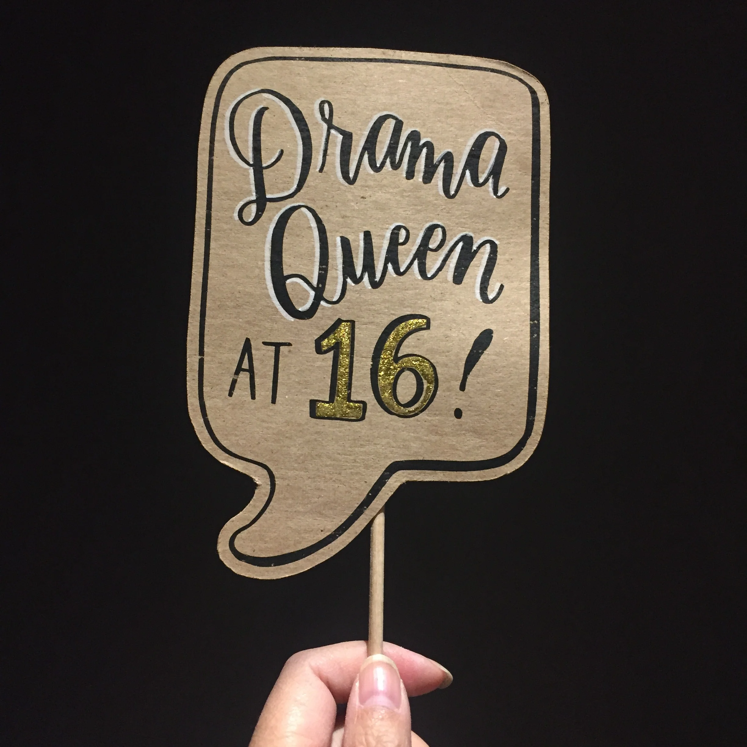 Drama Queen at 16! 16th Birthday Posecards™®