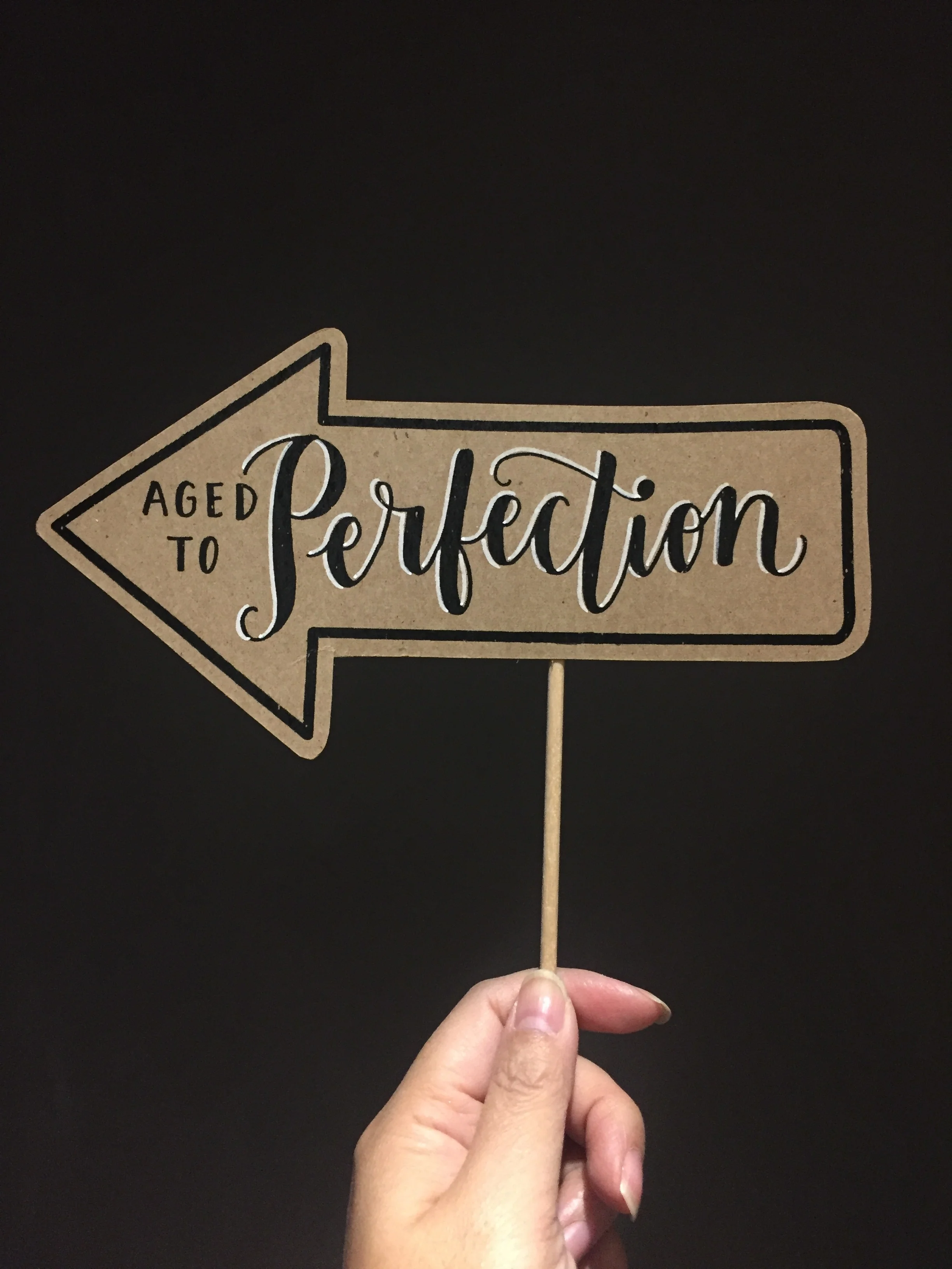 Aged to Perfection - Arrow Birthday Posecards™®