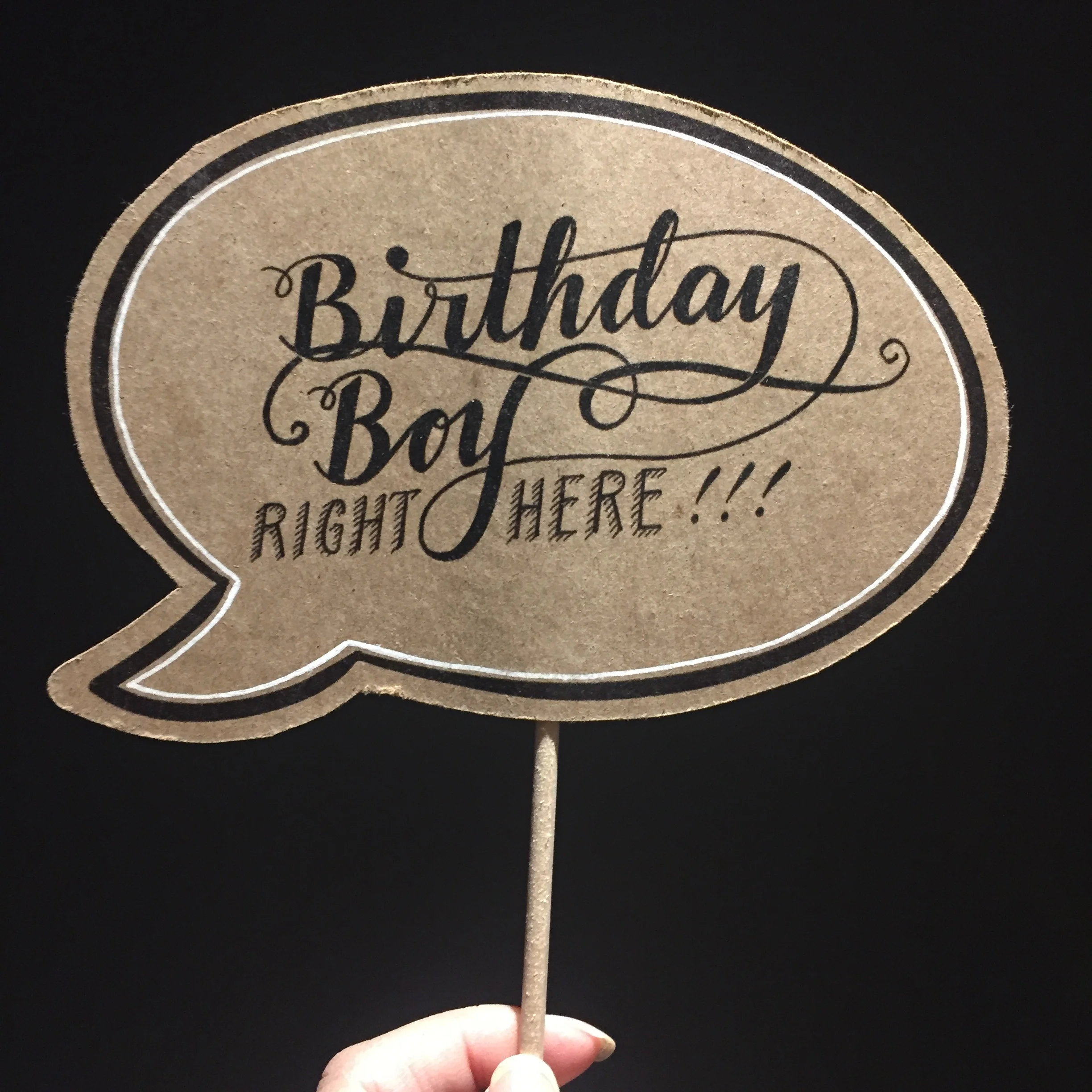 Birthday Boy Right Here! - Birthday Posecards™®