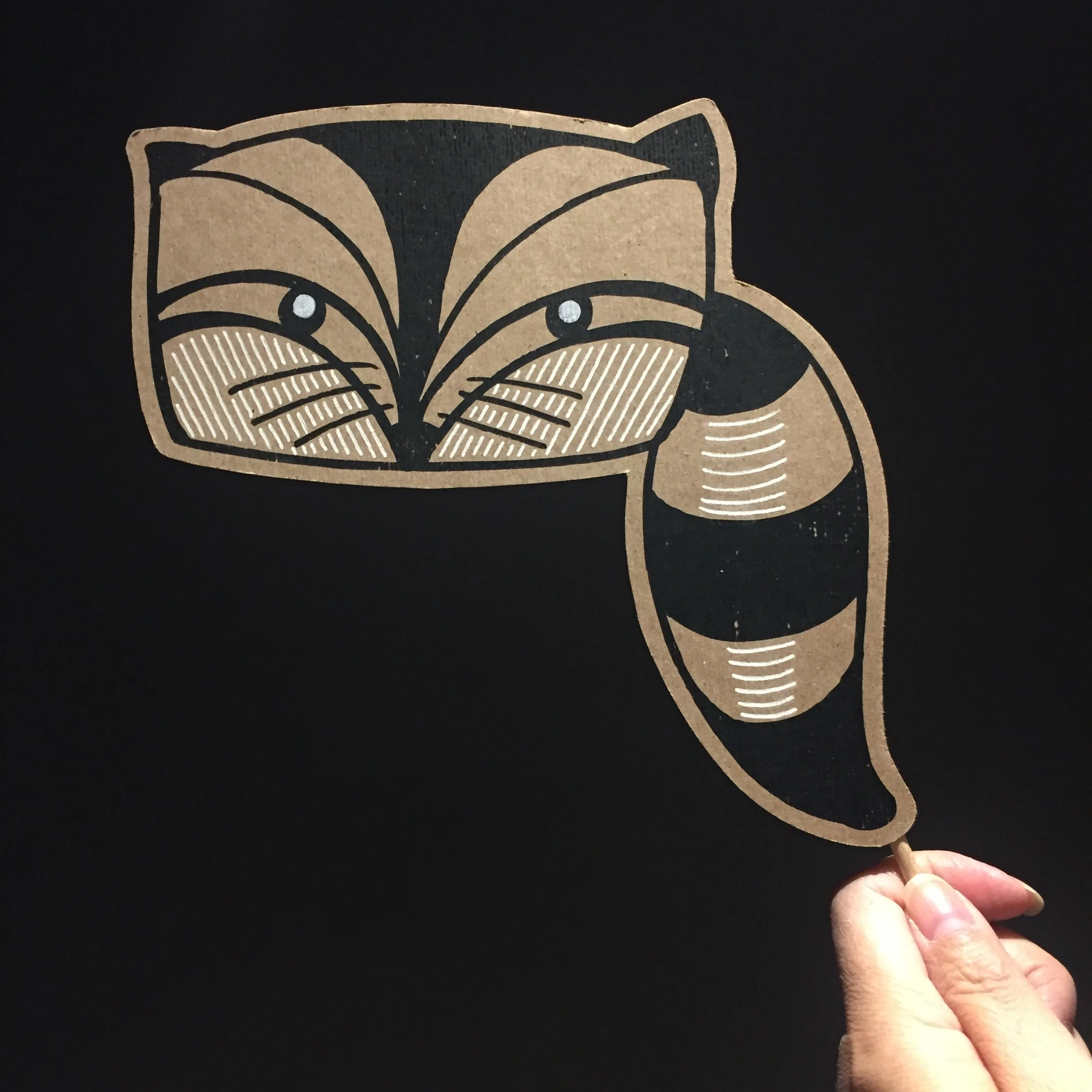 Raccoon Hat - Dress Up Posecards™®