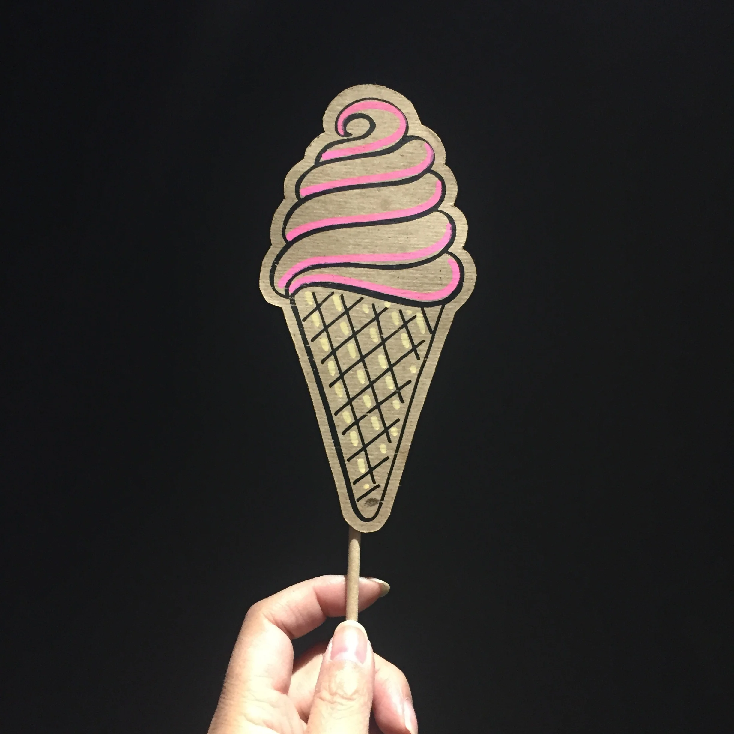 Ice Cream Swirl Sugar Cone - Food Posecards™®