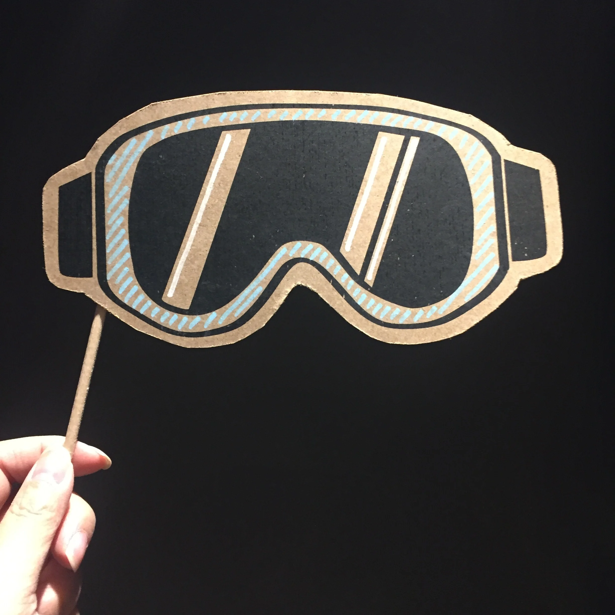 Snow goggles Posecards™®