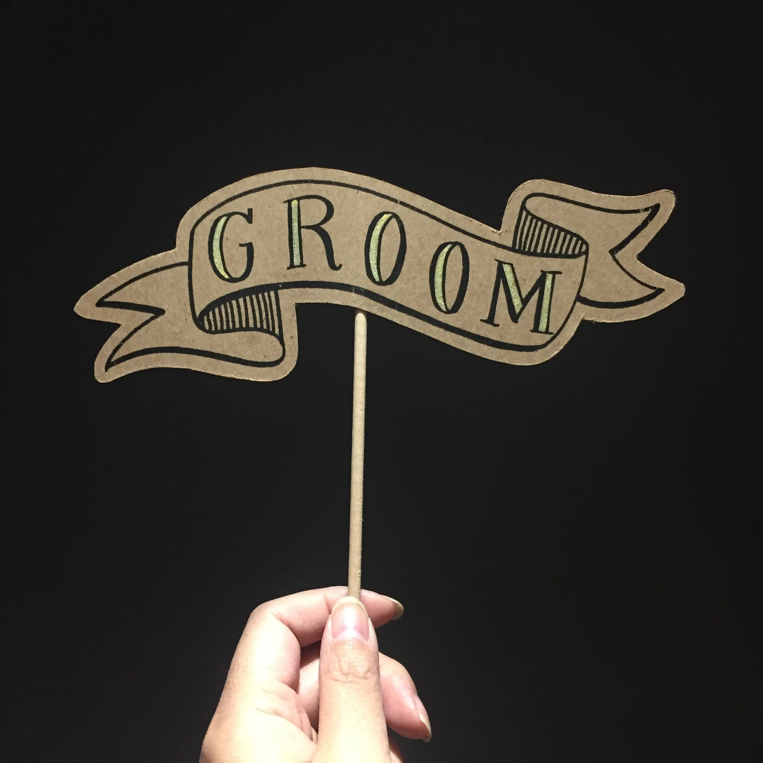 Groom Banner Posecards™®