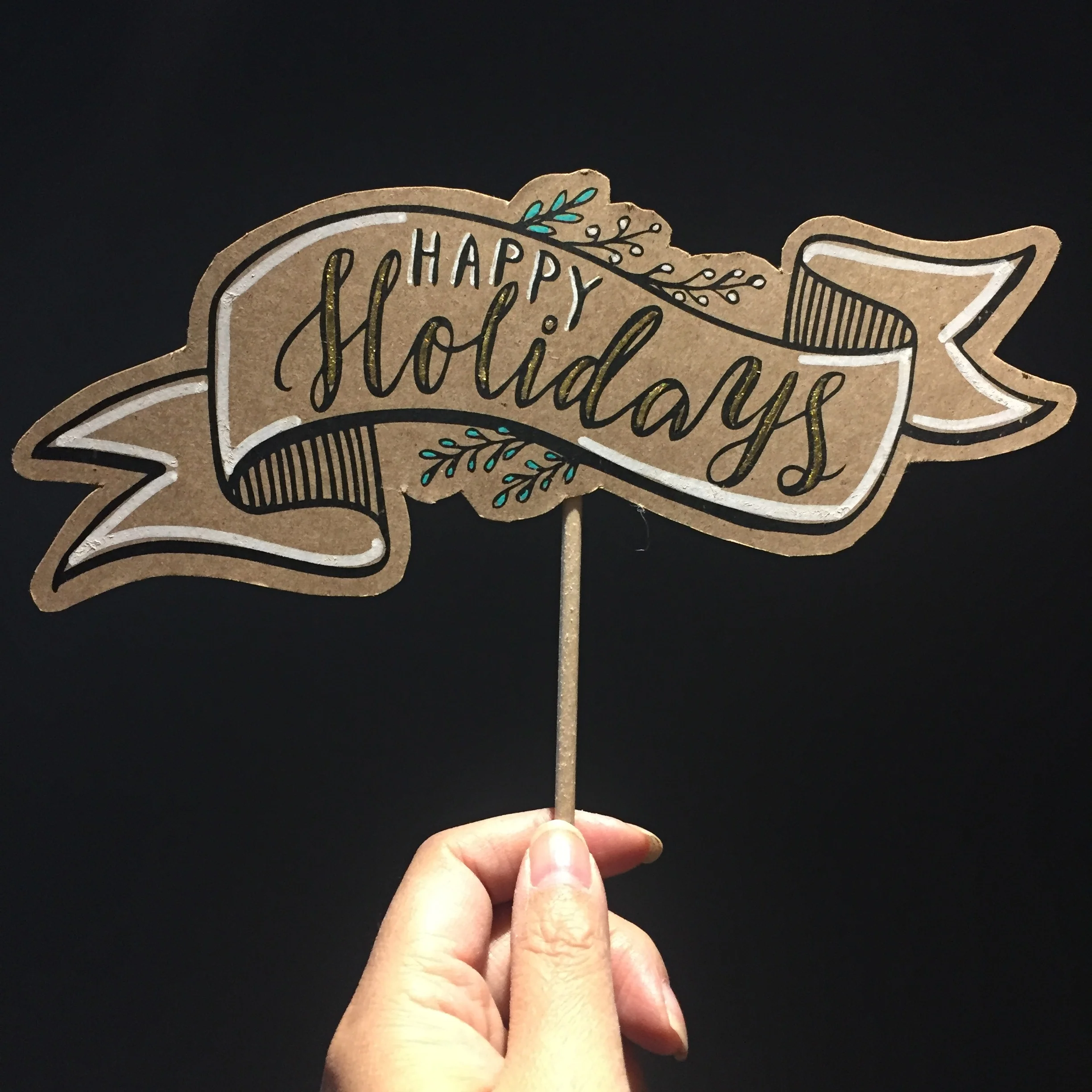 Happy Holiday Banner Posecards™®