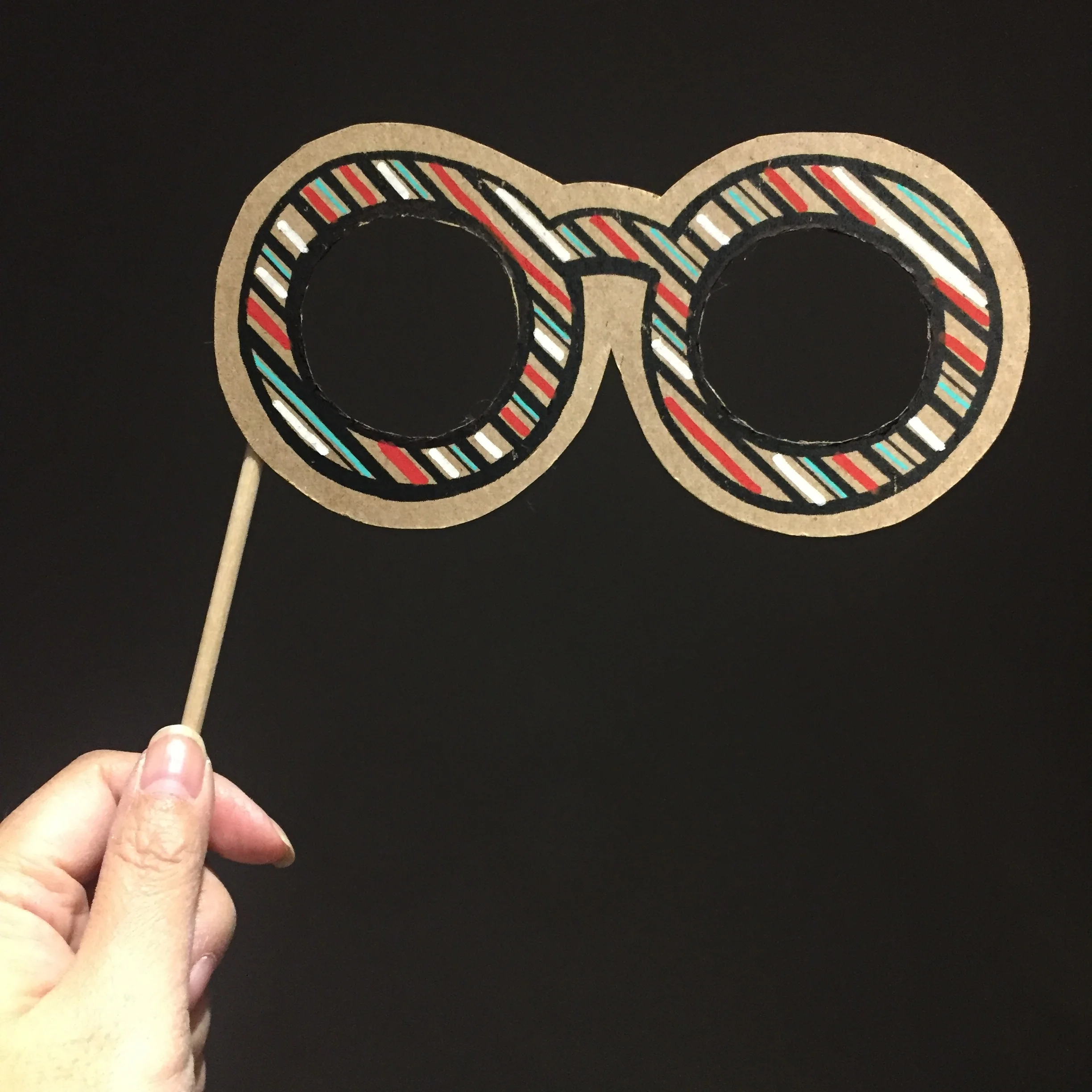 Candy Cane Glasses Posecards™®