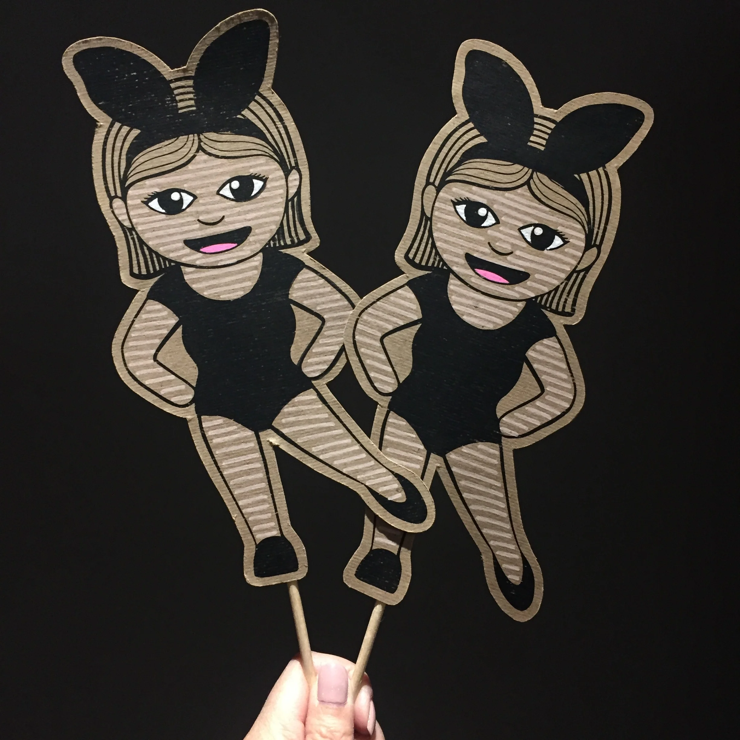 Dancing Girls Twins - Posecards™® 2 pc Set