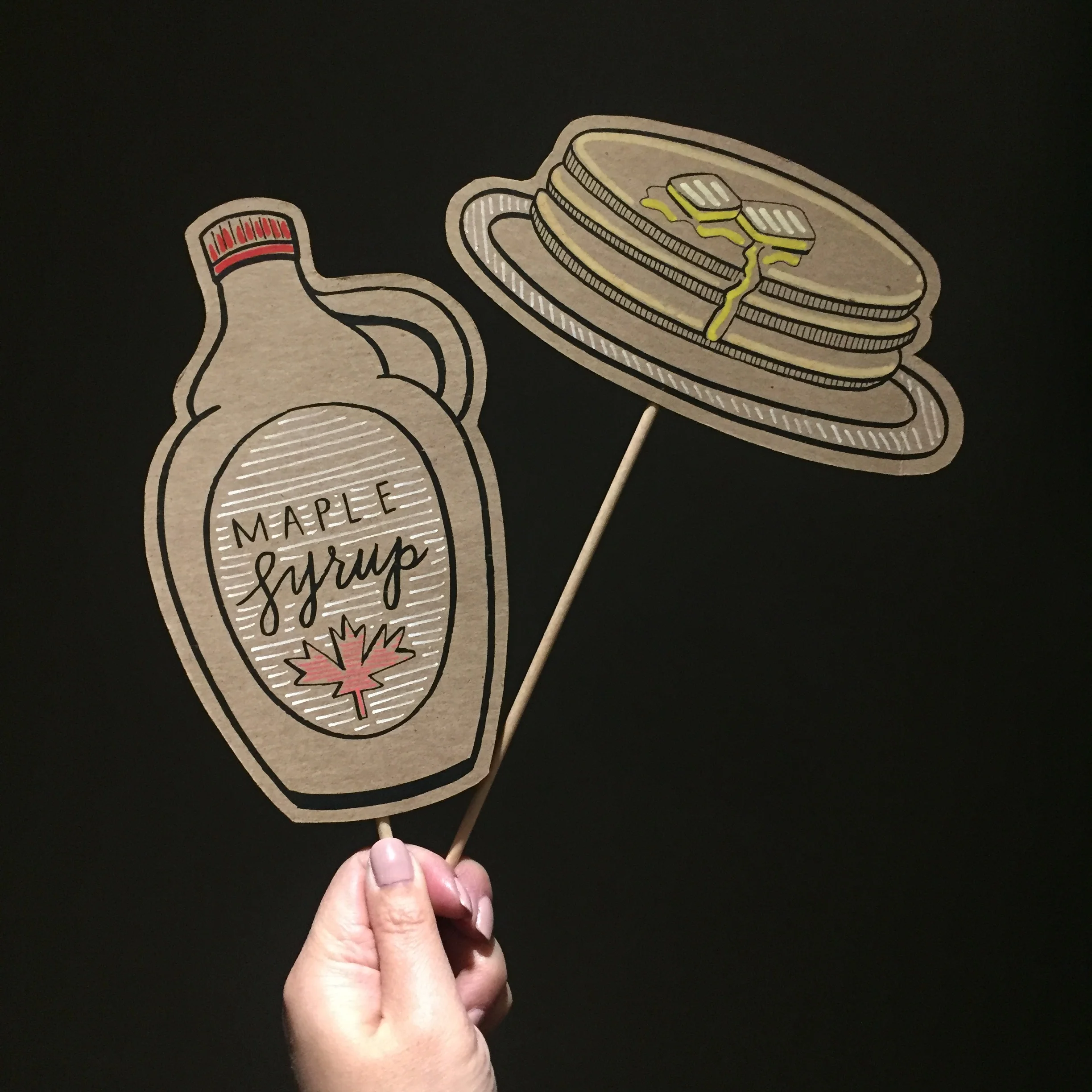 Pancake &amp; Maple Syrup - Posecards™® 2 pc Set Party Pack