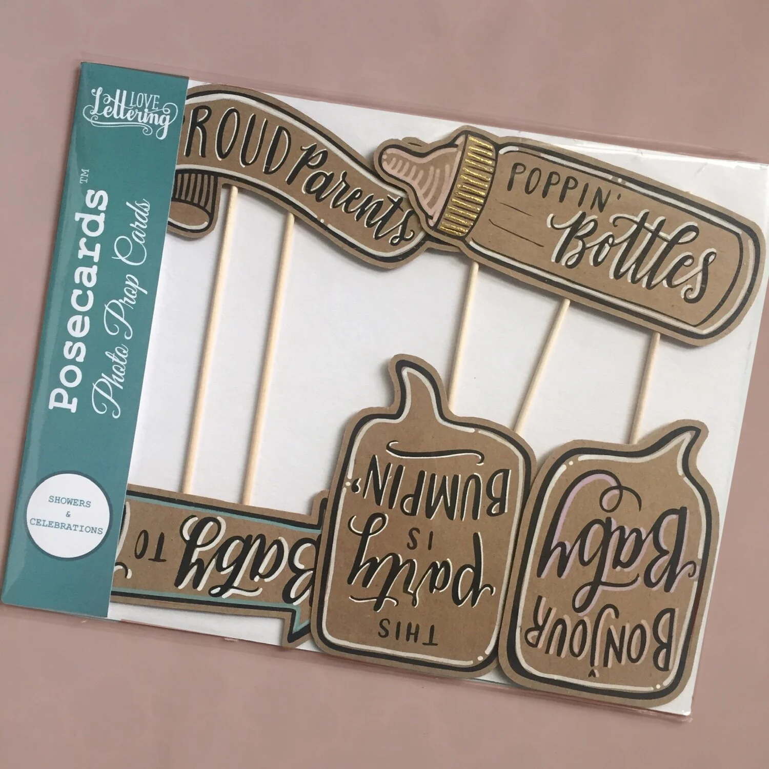 Baby Shower Photo Prop Party Pack - 5 Pcs Unisex