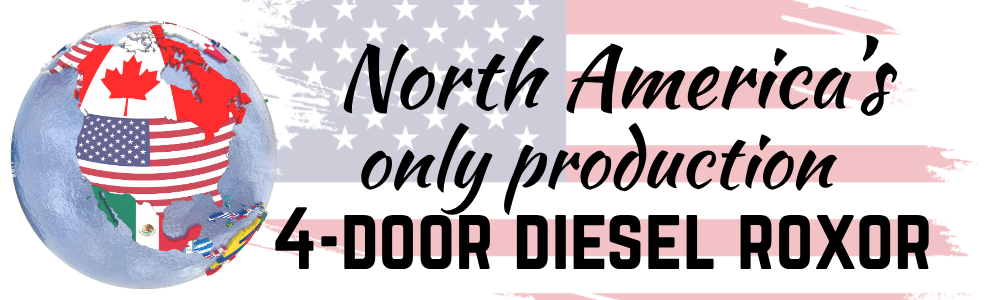North America exclusive production of the King Series 4-Door Diesel ROXOR for industrial, ranch, recreational, and commercial application