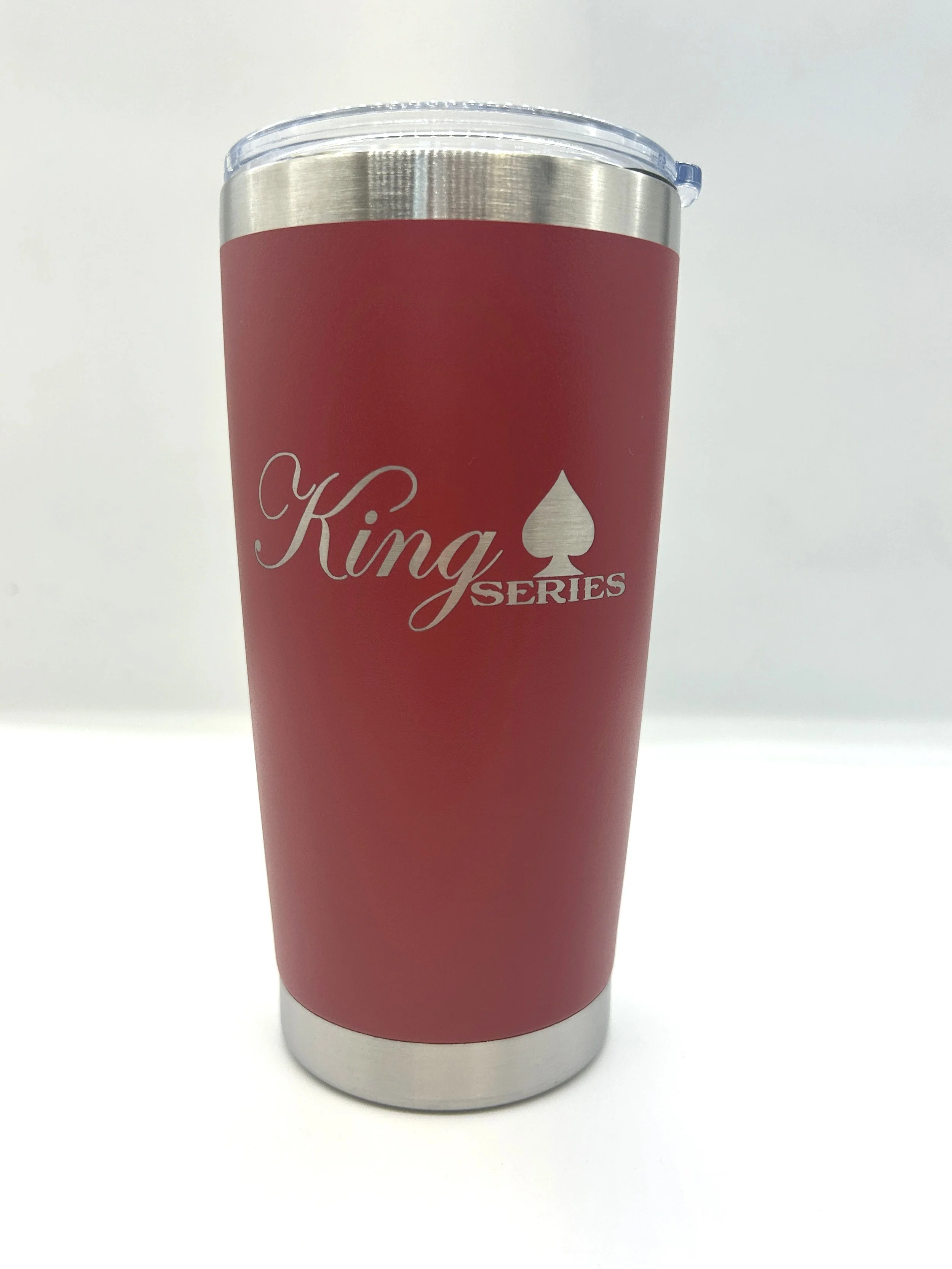 King Series Red 20 oz. Stainless Steel Tumbler Spade