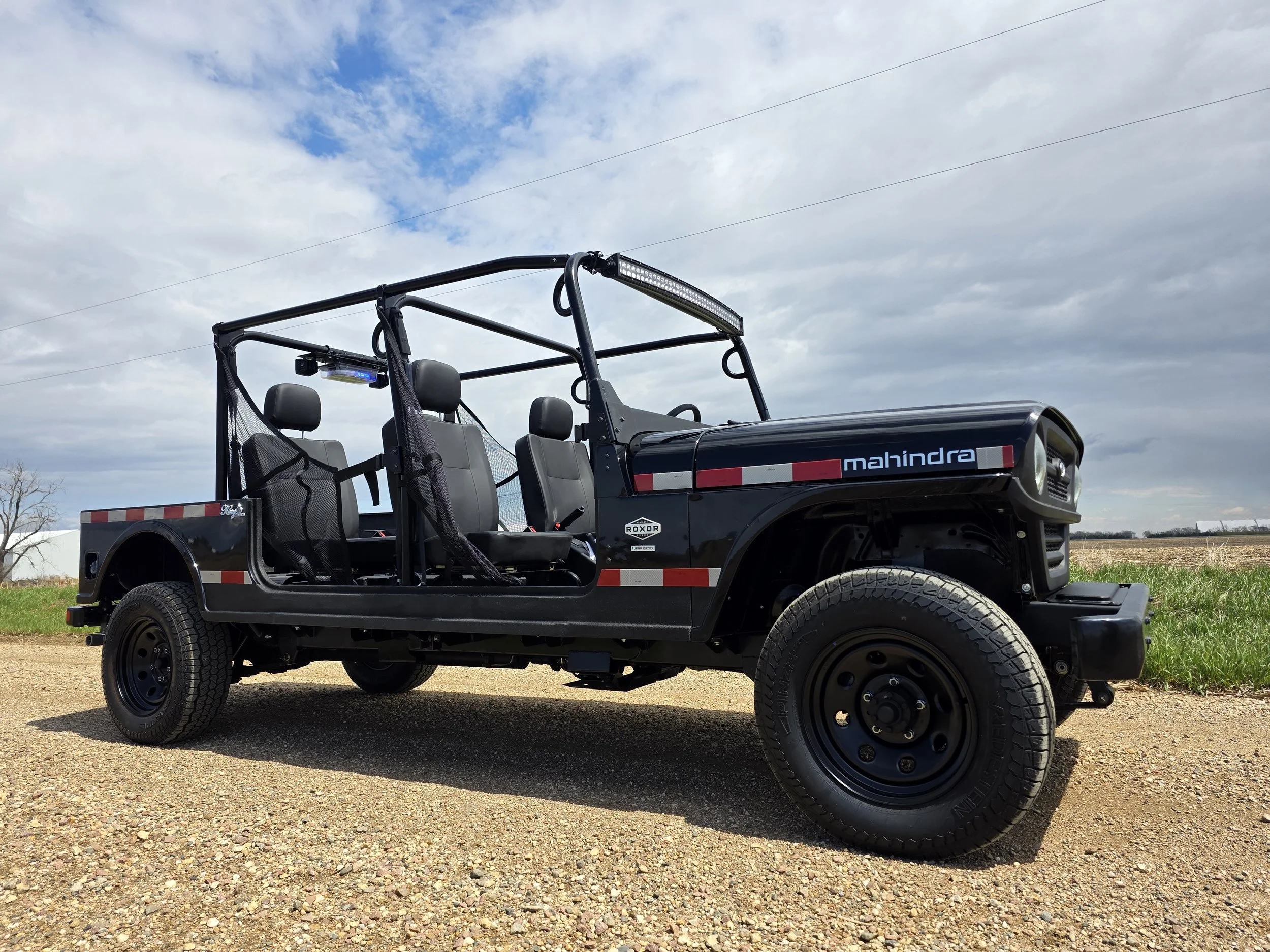 Custom 4-door ROXOR utility vehicle with reinforced chassis