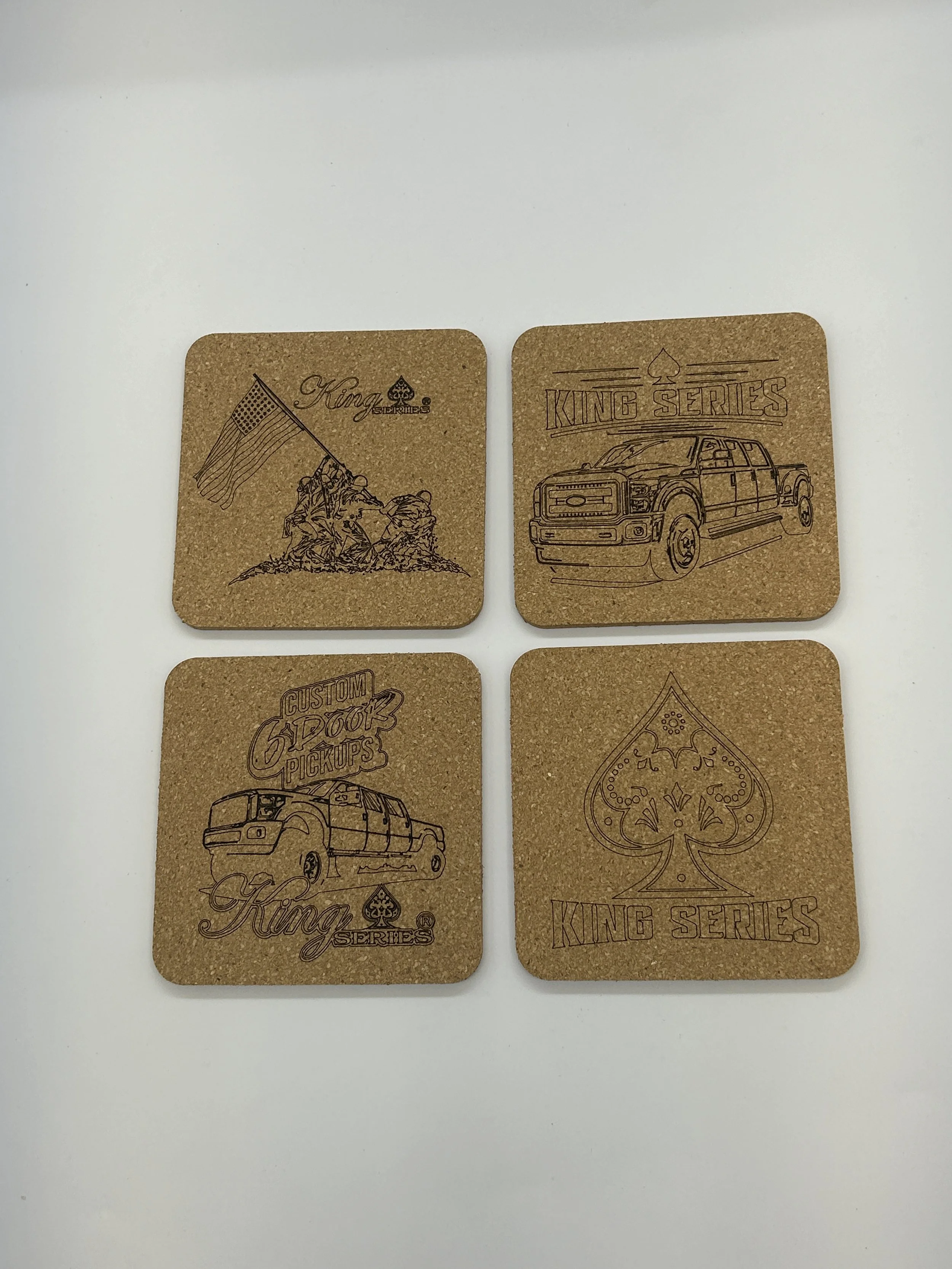 King Series Cork Coasters