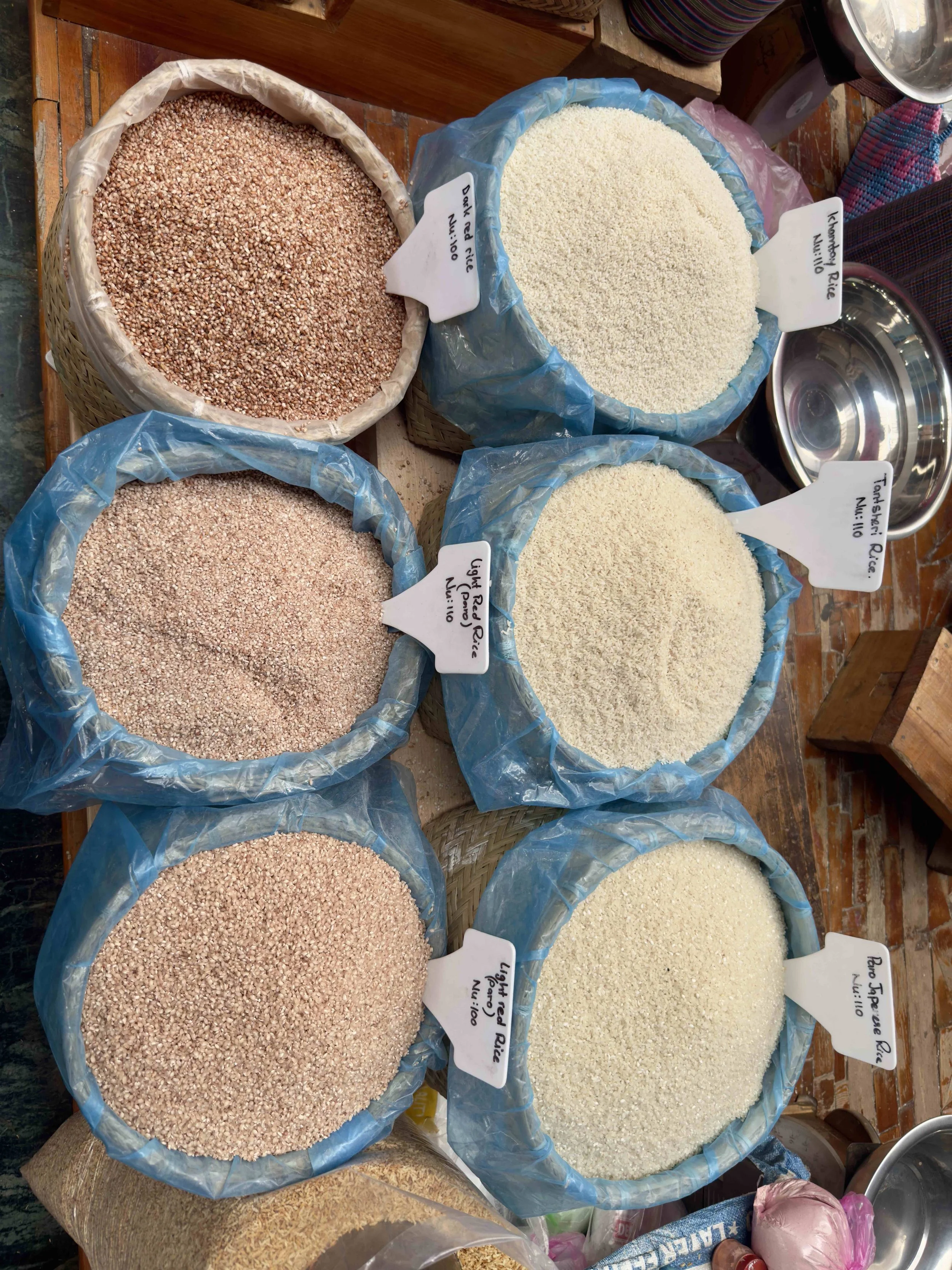 Image 5: Local rice at the farmers’ market in Thimphu, Bhutan. Source: Authors (2025)