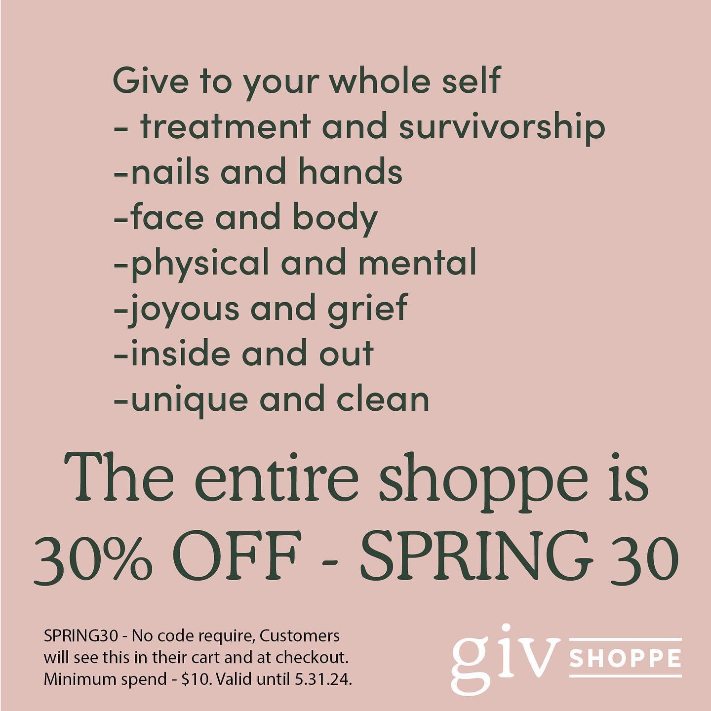 🌼Giv Shoppe curates wellness goods and gifts- clean and unique- for all phases of life, specializing in self care and cancer care.

Support yourself and someone special with these hand selected items from women owned and survivor businesses! It&rsqu