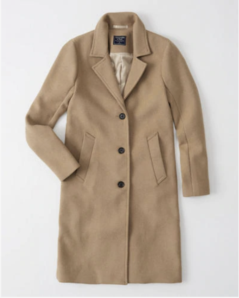 Abercrombie Wool-Blend Dad Coat