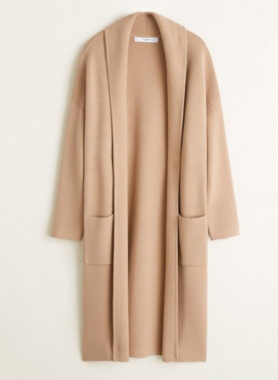 Mango Knitted Unstructured Coat