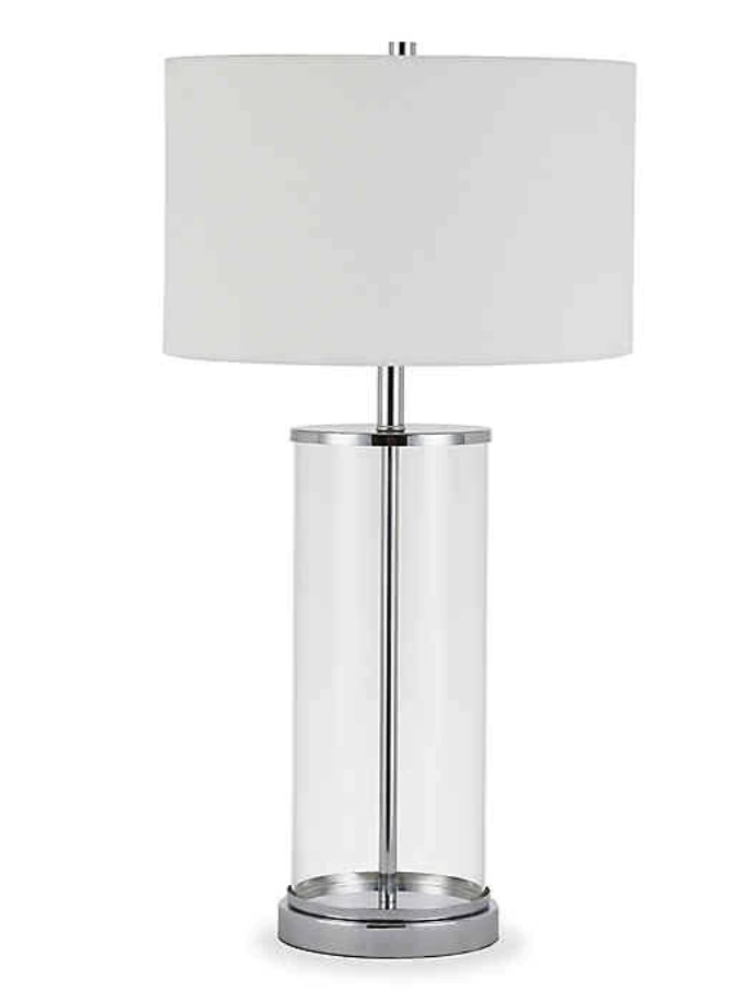 Roman Classic Table Lamp in Glass and Nickel