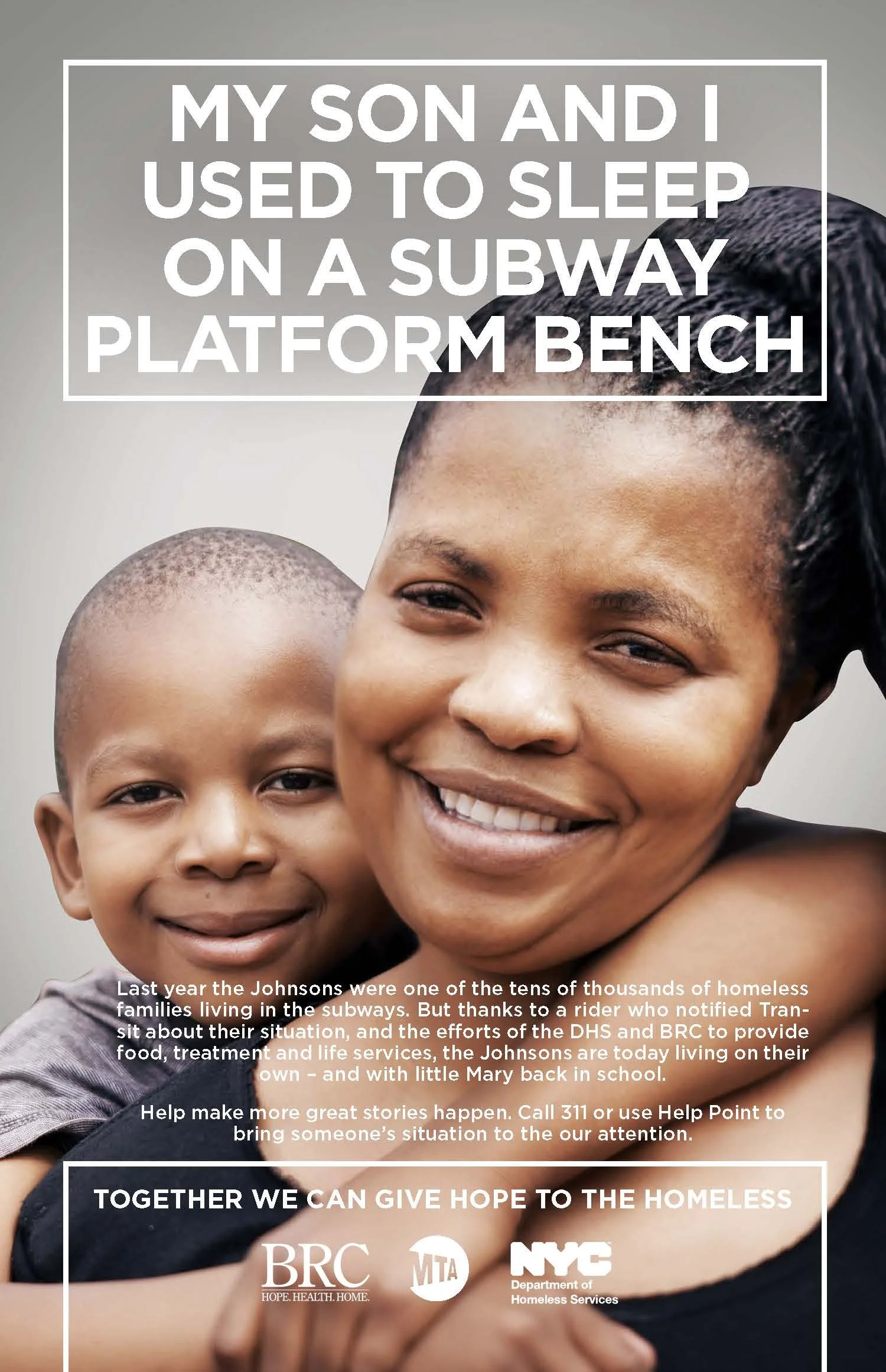 MTA Cause Campaign for the Homeless