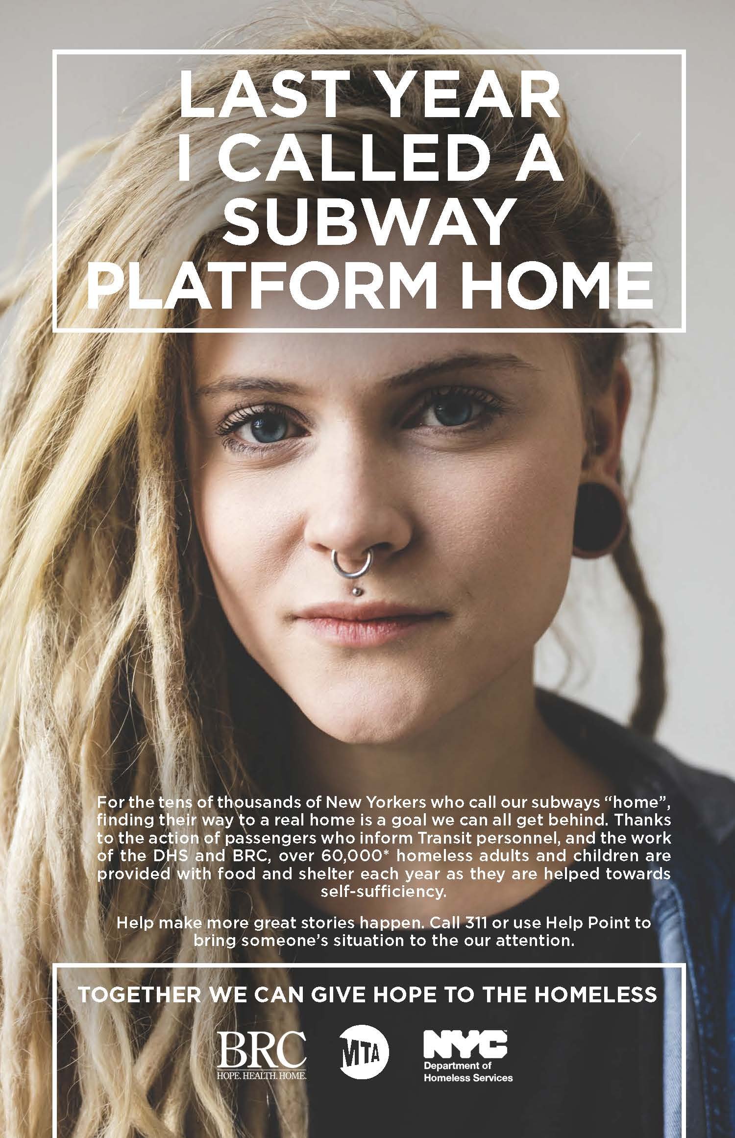 MTA Cause Campaign for the Homeless