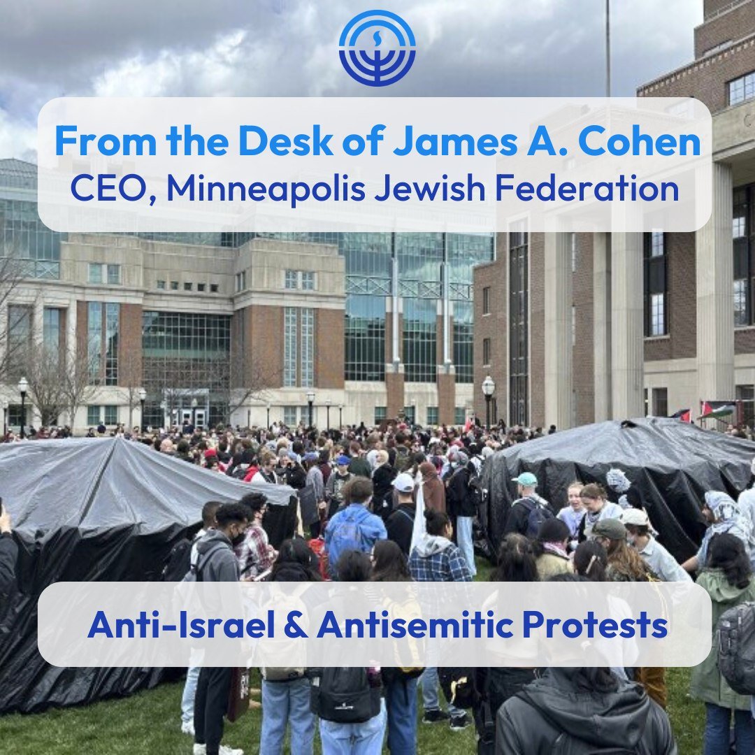 Read CEO Jim Cohen's Shabbat Message on Anti-Israel &amp; Antisemitic Protests happening on college campuses&ndash;link in our bio via Linktree.