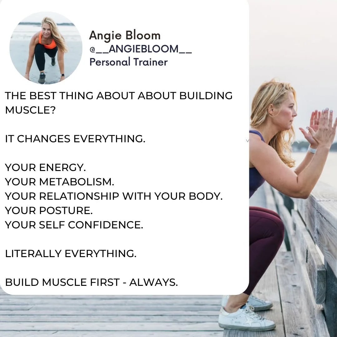 Here is the absolute best thing about building muscle.

IT CHANGES EVERYTHING.

As a personal trainer and holistic wellness coach, I watch clients rewrite their narrative every single day. When you focus on strength, you create a beautiful ripple eff