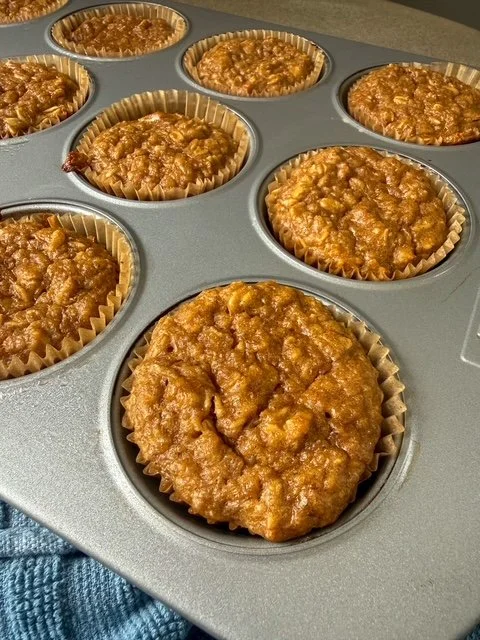 Peanut Butter Banana Oatmeal Muffins