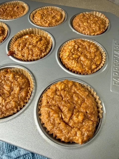 Peanut Butter Banana Oatmeal Muffins