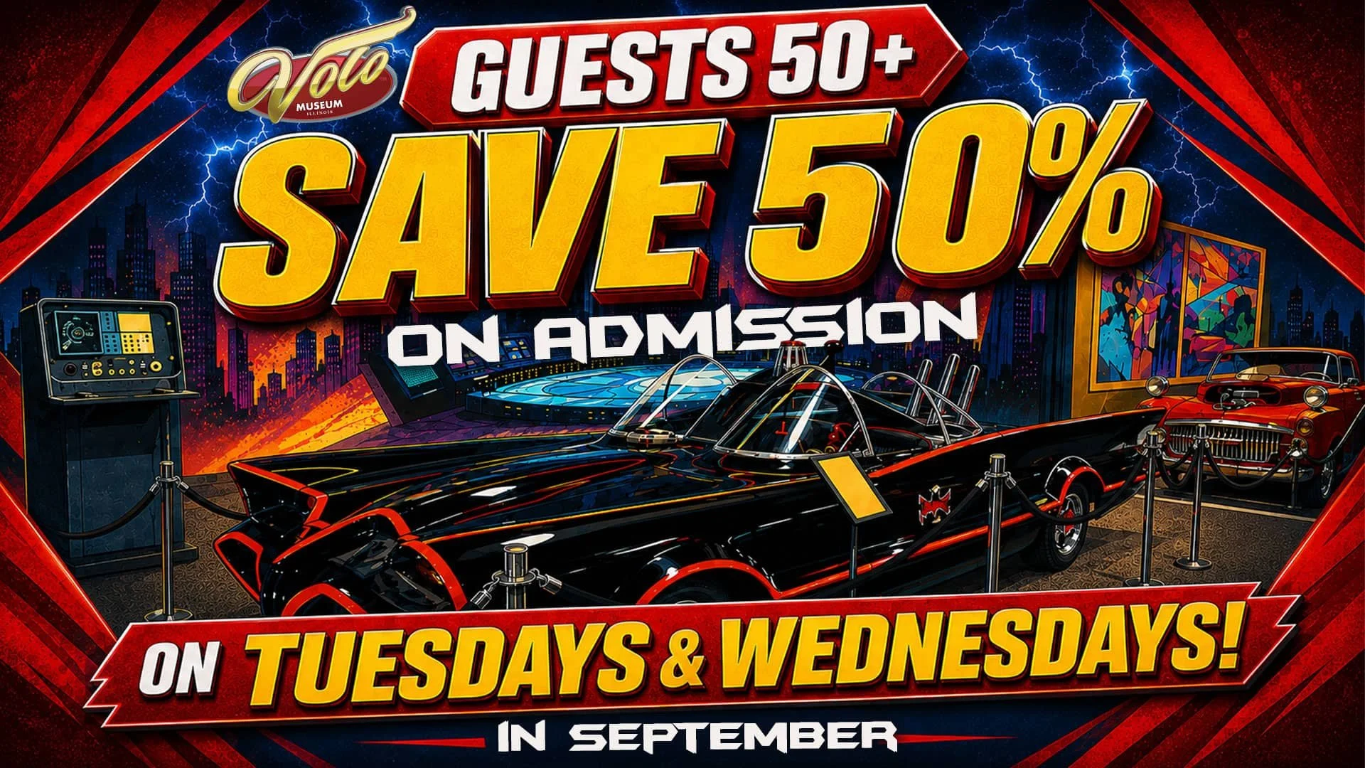 Guests 50+ Save 50% at Volo Museum This September