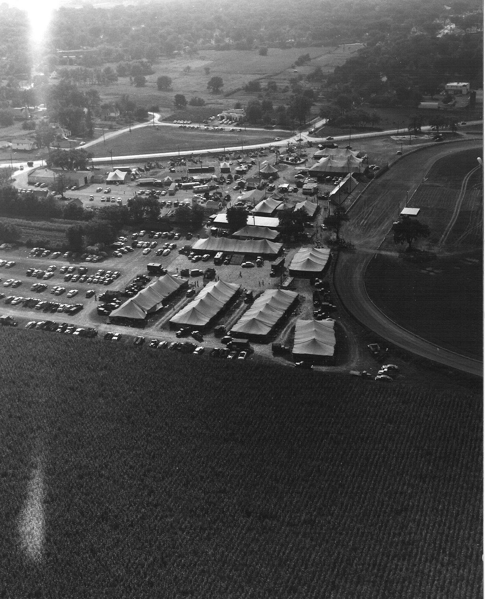  From the Don Peasley Photo Collection: Aerial view of McHenry County fairgrounds in 1954. 
