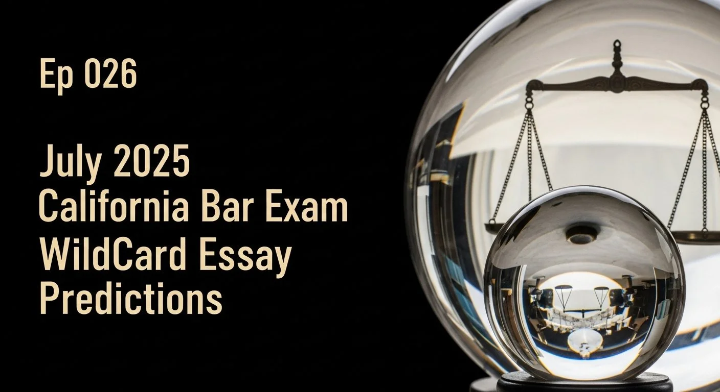 Ep 026 - July 2025 California Bar Exam WildCard Essay Predictions