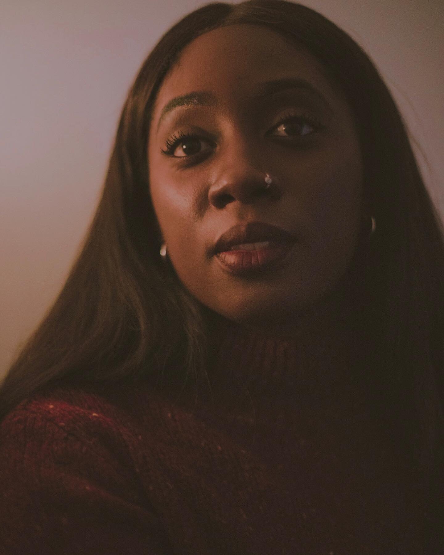my favourite frame from a portrait shoot with this angel in my bedroom, lit up by just two candles. just look at her. my heart.⠀⠀⠀⠀⠀⠀⠀⠀⠀
⠀⠀⠀⠀⠀⠀⠀⠀⠀
(image description: a portrait of a woman from the shoulders up in a red jumper. she has long black hai
