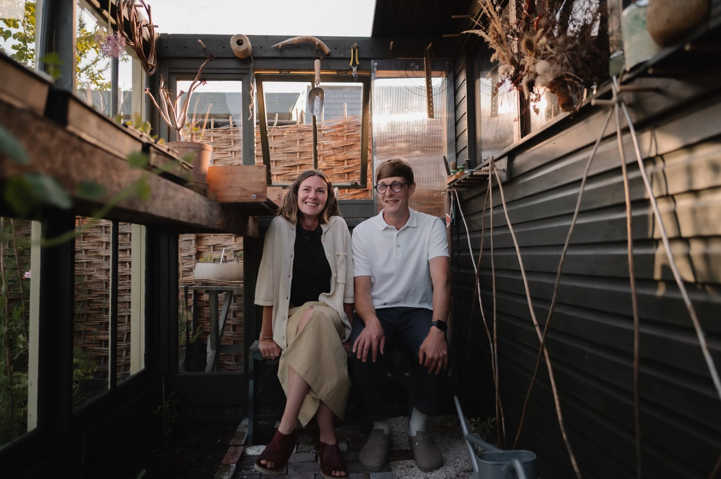 an evening spent with harriet and ben (and kipper!!), aka the incredibly talented @farlamandchandler, tiptoeing into golden hour in their beautiful garden.

these three are just some of the many friendships i've been lucky enough to find over the yea