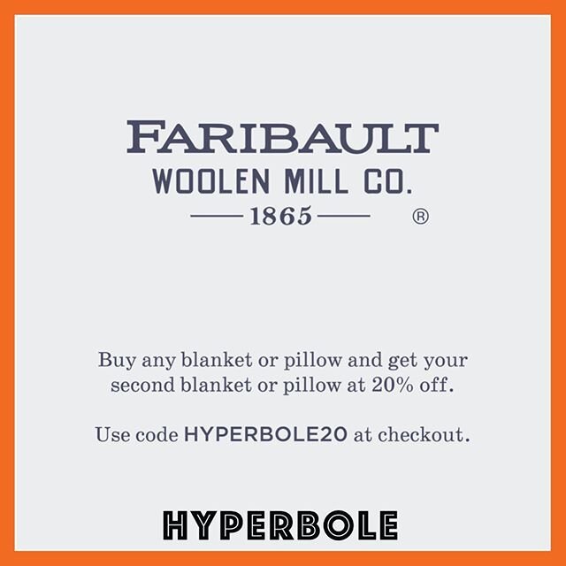 Have you taken advantage of this great deal&mdash;exclusively for Hyperbole: The Best Podcast Ever listeners&mdash;yet? #greatdeal #timelessstyle #faribault #bestwoolever