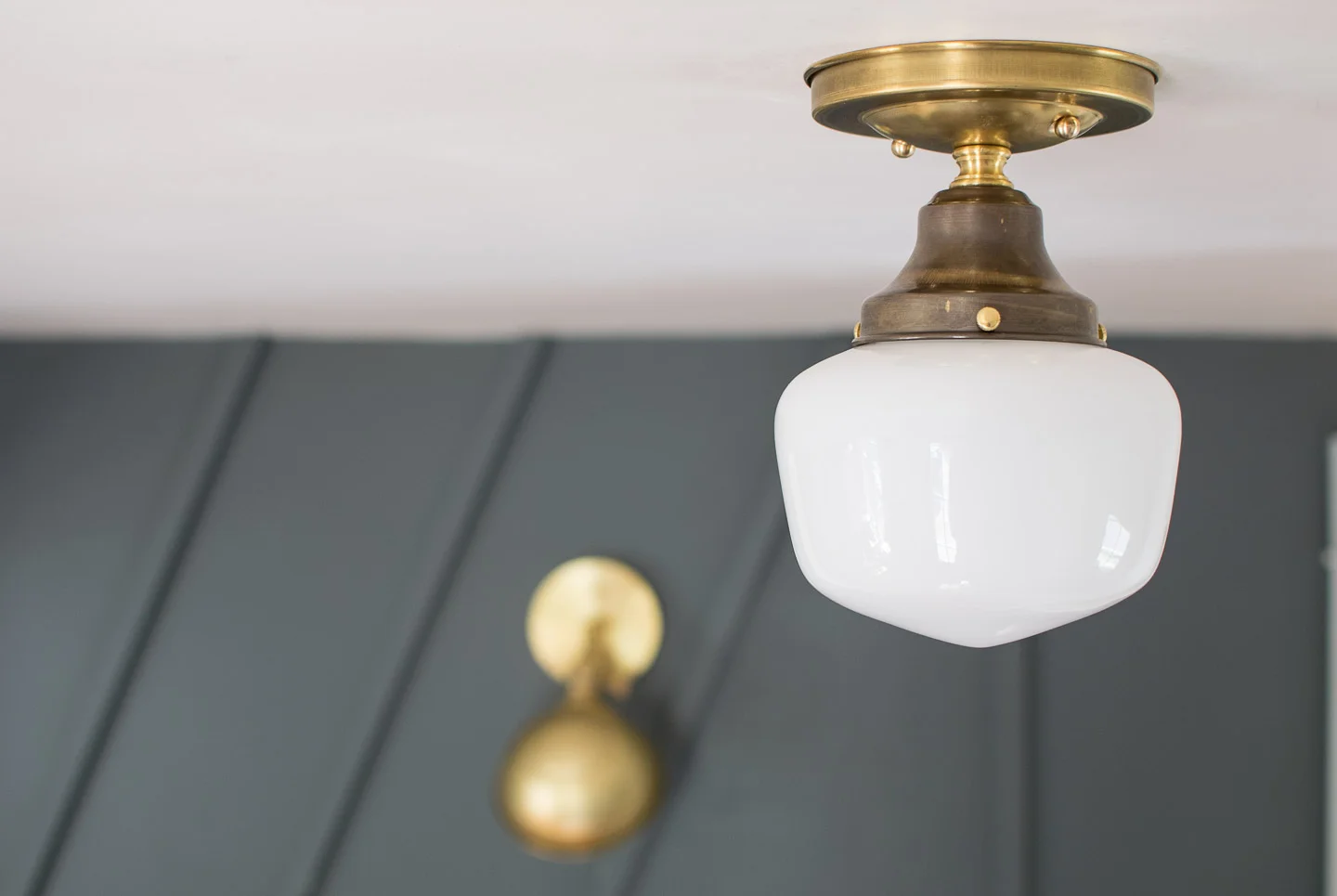 Vintage Inspired Brass Light | DIY It | One Room Challenge Week 5