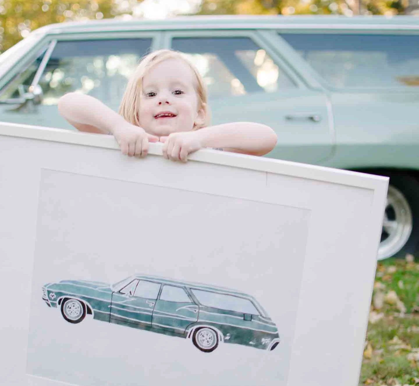 Custom Rare Vintage Car Print | One Room Challenge Week 2