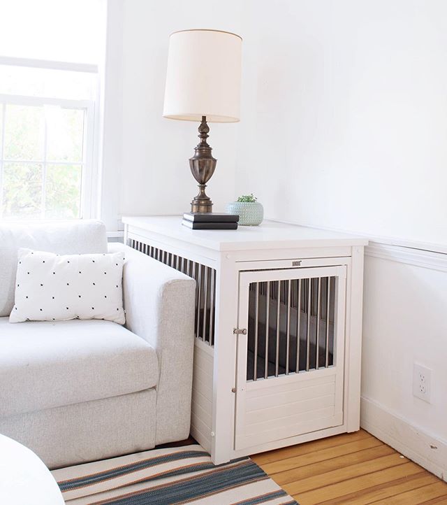 Can I make a dog crate look good? Not sure but sometimes you&rsquo;ve just gotta do what needs to be done for the fam and not just have a perfect looking room, but a perfectly functioning room.

I found this one of Amazon and we really love it. It&rs