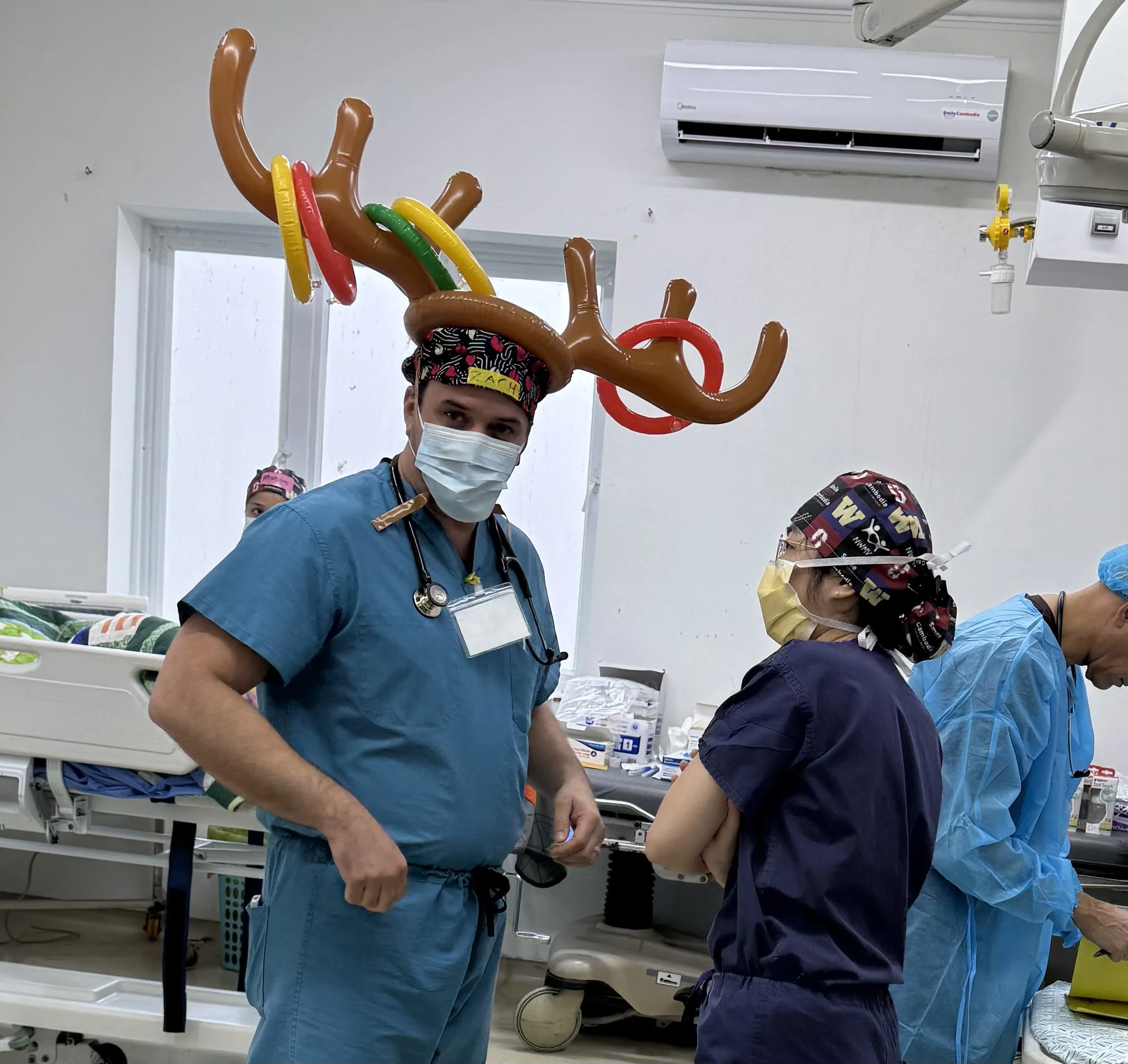 Dr Zach Porterfield calms the room