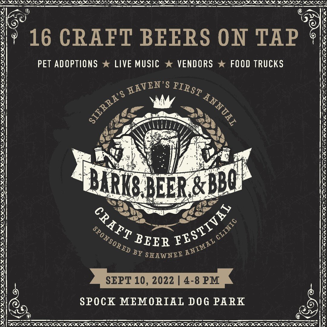 We are officially one week away from our Barks, Beer, &amp; BBQ Craft Beer Festival! We encourage all attendees to bring their pup, grab some food, and enjoy a beer as you browse the many local vendor shops that will be in attendance. The night will 
