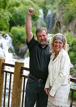 Tying the knot at Roughlock Falls