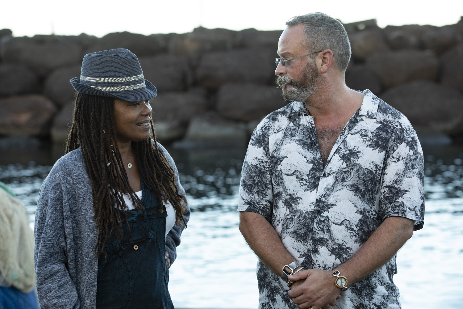Discussing the day ahead whilst filming in the Caribbean with my divine Assistant Costume Designer, Lidgy Jules Gaston (Death In Paradise BBC 0NE &amp; Netflix)“Florals? For Spring? Groundbreaking.” Miranda Priestly
