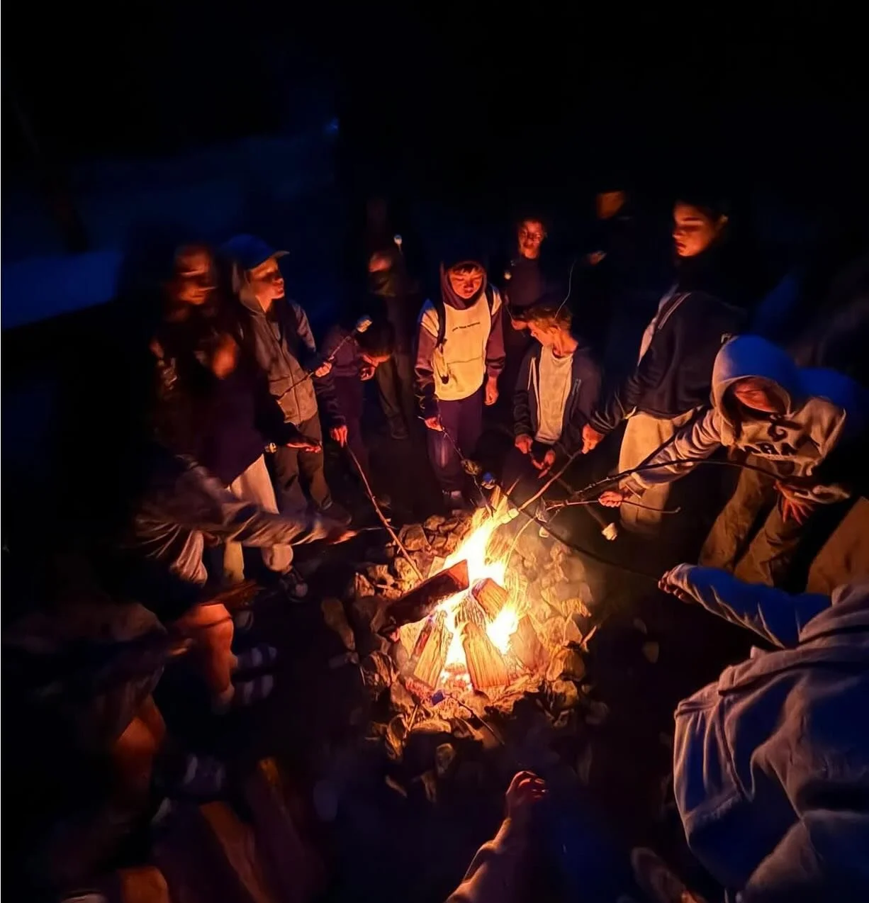 Campfire stories, toasted marshmallows, and memories that will last far beyond the woods 🔥🌿 #EcoExperience #OutdoorLearning #StudentAdventure #campnoyo #visitmendocinocounty
