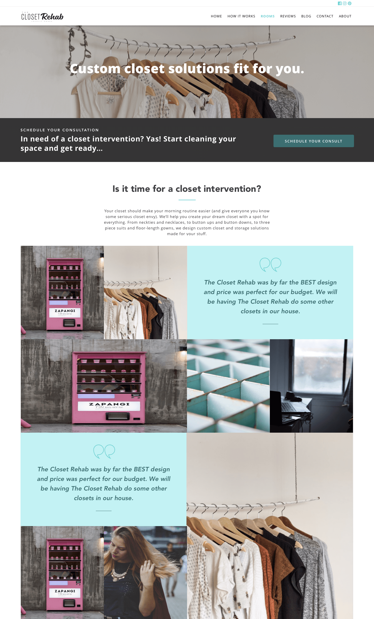 High-Fidelity Prototype / Closets Overview Page