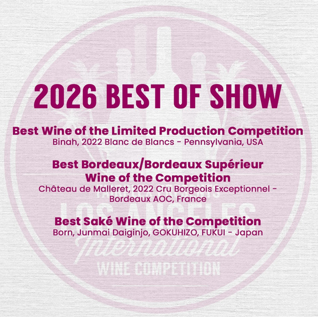 2026 Best Wine of the Los Angeles Limited Production Wine Competition