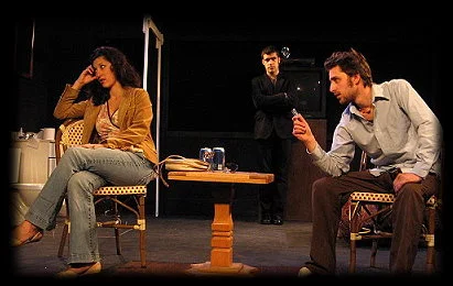   Tape  by Stephen Belber, performed at the 78th Street Theatre Lab, starring Cristina Marie, Nicky Romaniello, Alex Maxwell, and directed by Jeff Brelvi. 