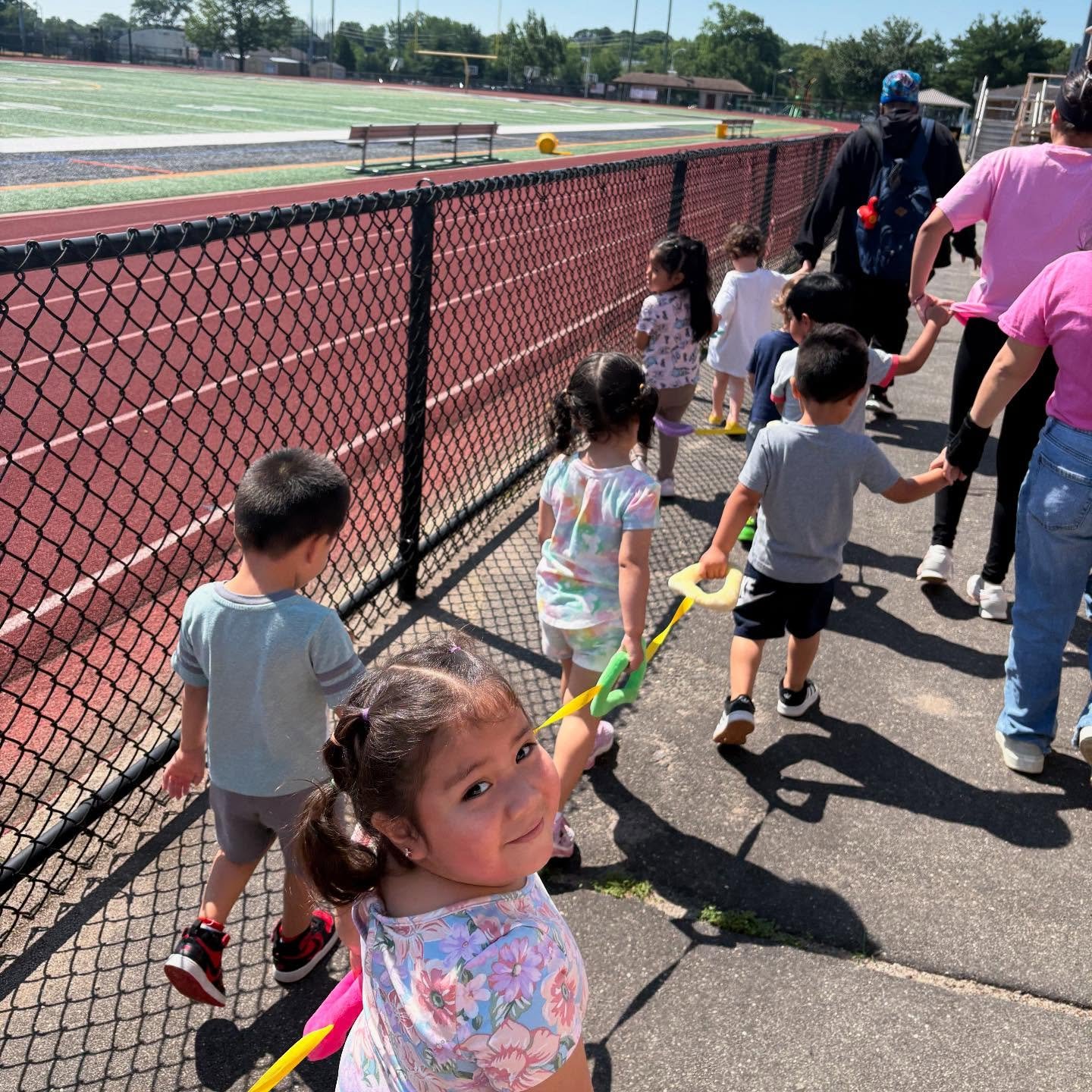 The Blue Room enjoyed a beautiful walk to the field today! 💙