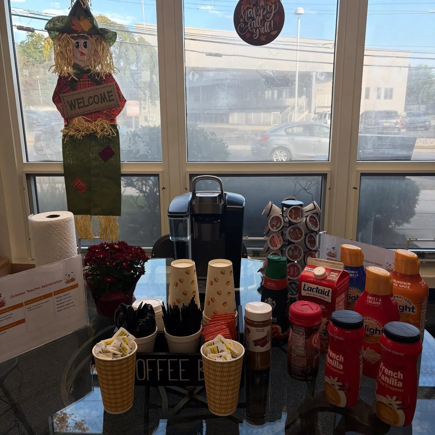 Our staff is enjoying an awesome coffee station this morning thanks to our Board Members who put this together for us! ☕️