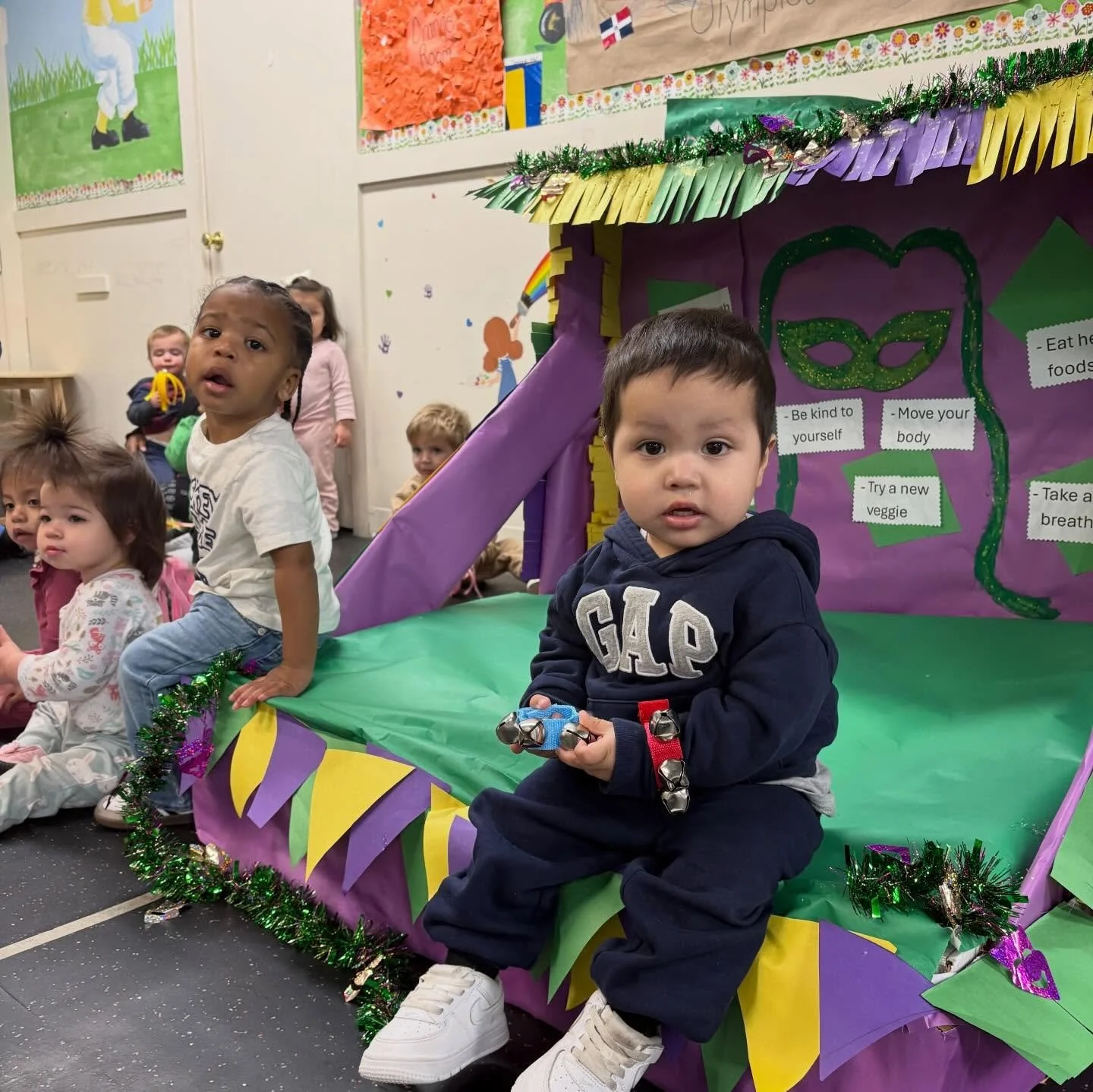 Everyone had a blast at our Mardi Gras celebration this morning! 🎉